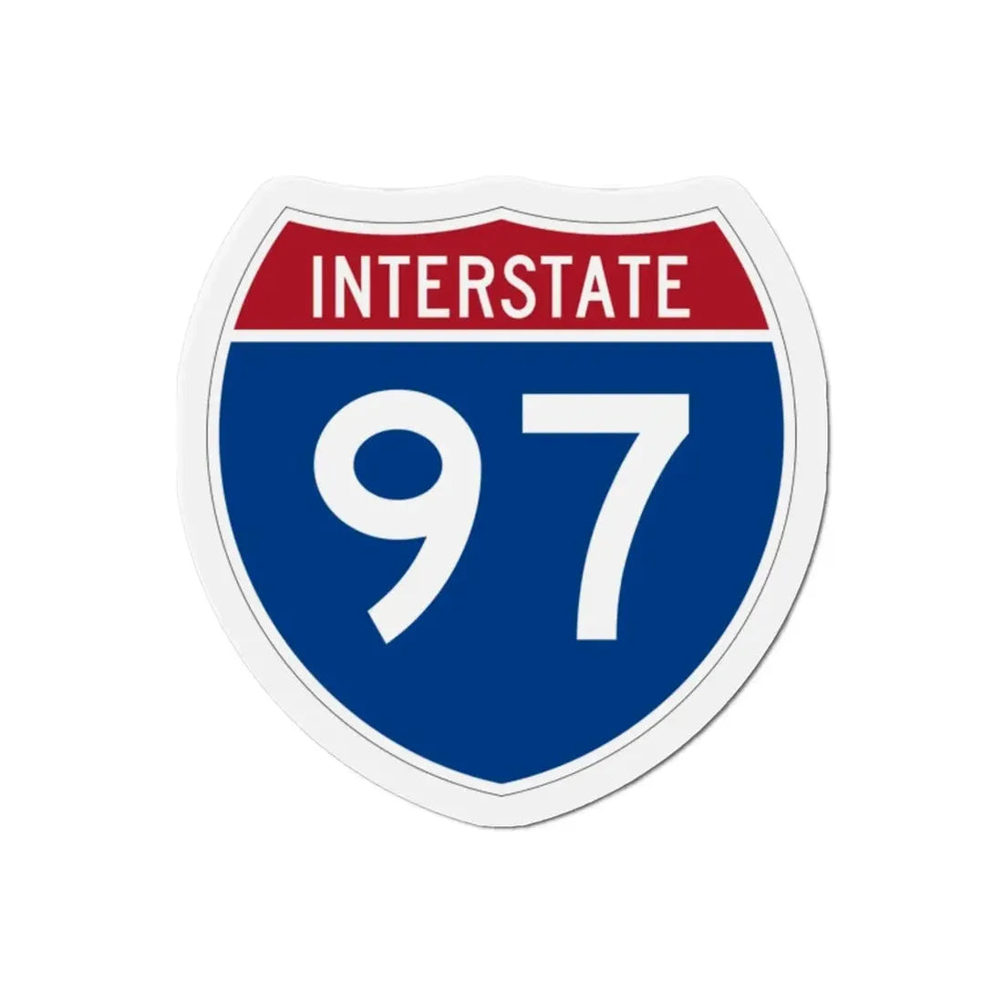 Interstate 97 (U.S. Highways) Refrigerator Magnet - The Sticker Space