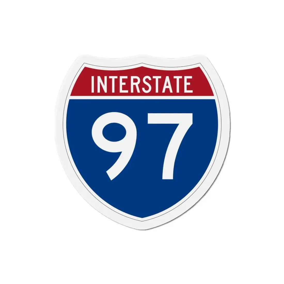 Interstate 97 (U.S. Highways) Refrigerator Magnet - The Sticker Space