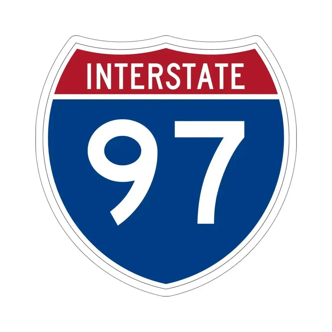 Interstate 97 (U.S. Highways) STICKER Vinyl Die-Cut Decal 5 Inch - The Sticker Space