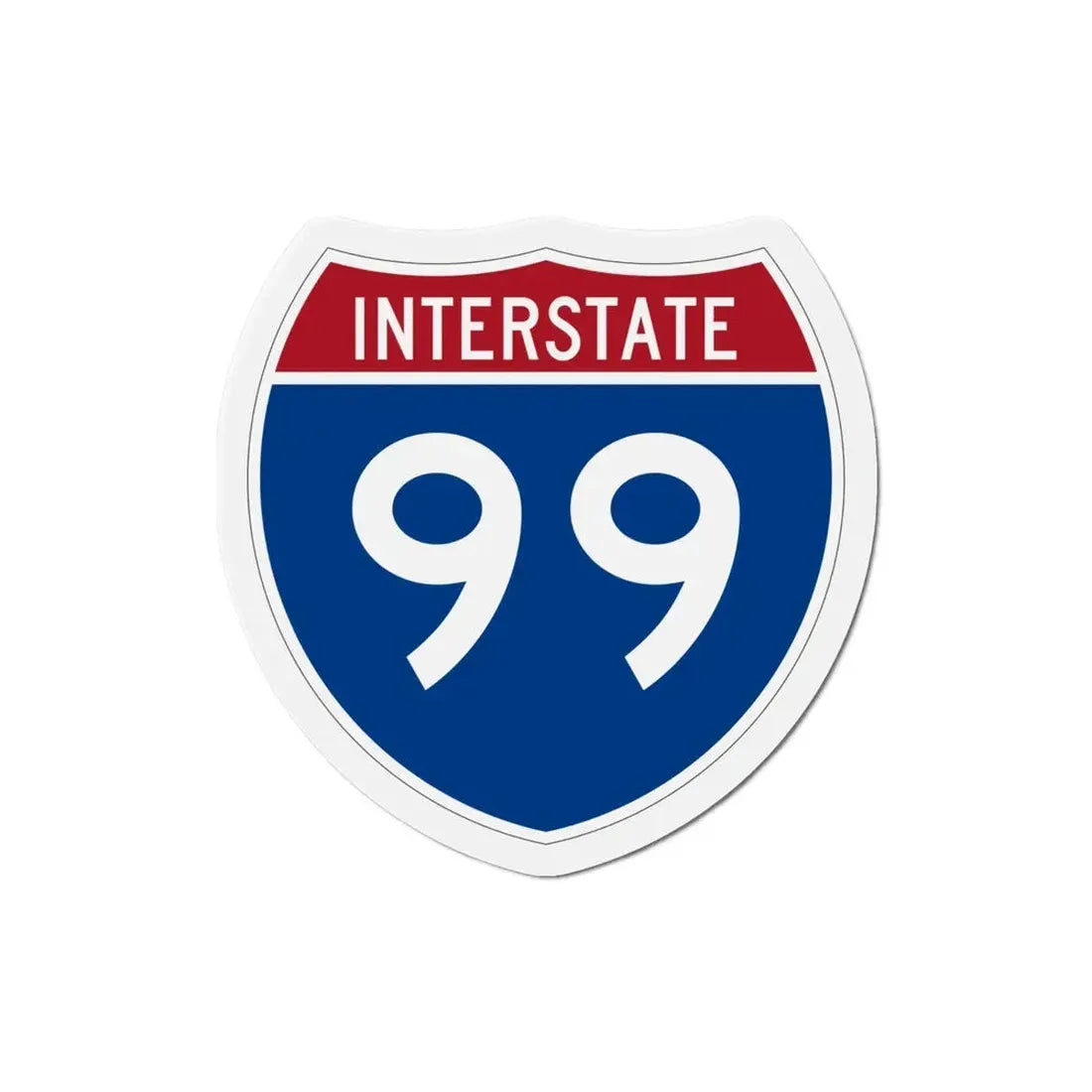 Interstate 99 (U.S. Highways) Refrigerator Magnet 4 Inch - The Sticker Space