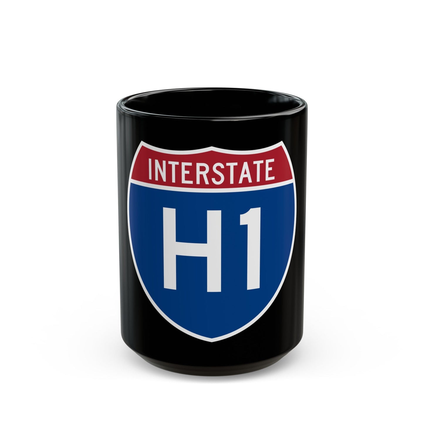 Interstate H1 (U.S. Highways) Black Coffee Mug-15oz-The Sticker Space