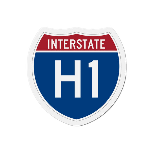 Interstate H1 (U.S. Highways) Die-Cut Magnet-2 Inch-The Sticker Space