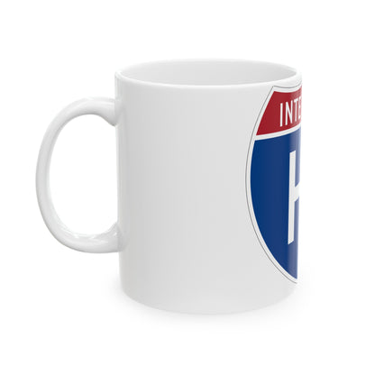 Interstate H1 (U.S. Highways) White Coffee Mug-The Sticker Space