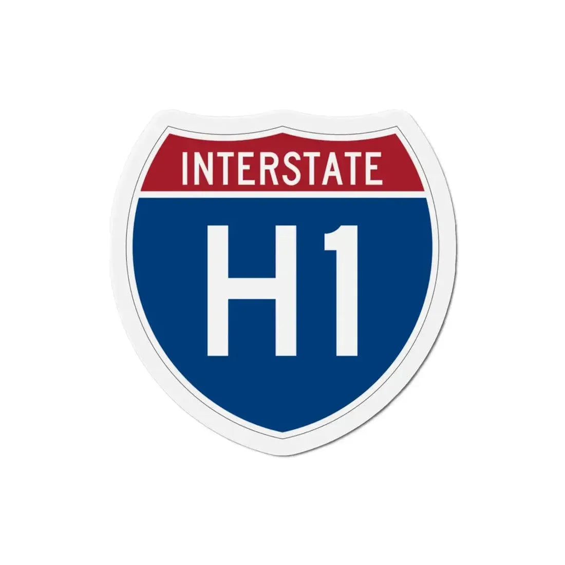 Interstate H1 (U.S. Highways) Refrigerator Magnet 3 Inch - The Sticker Space