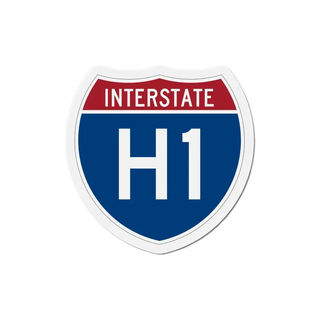 Interstate H1 (U.S. Highways) Refrigerator Magnet 5 Inch - The Sticker Space