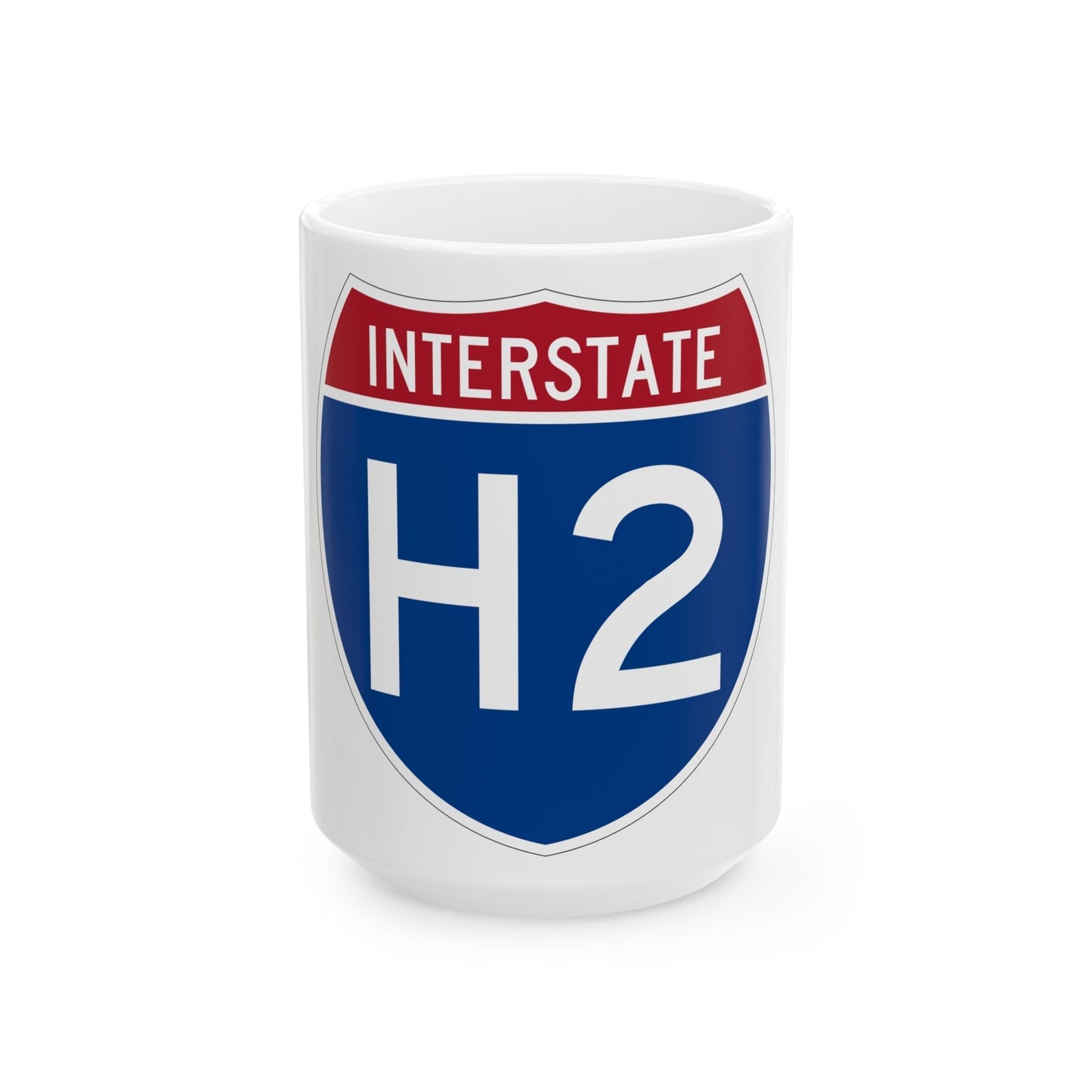 Interstate H2 (U.S. Highways) White Coffee Mug-15oz-The Sticker Space