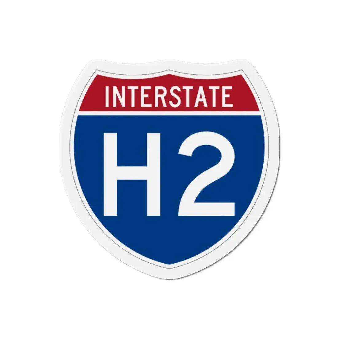 Interstate H2 (U.S. Highways) Refrigerator Magnet 2 Inch - The Sticker Space