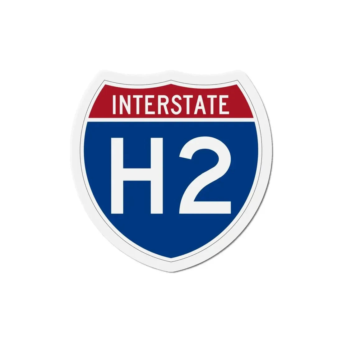 Interstate H2 (U.S. Highways) Refrigerator Magnet - The Sticker Space
