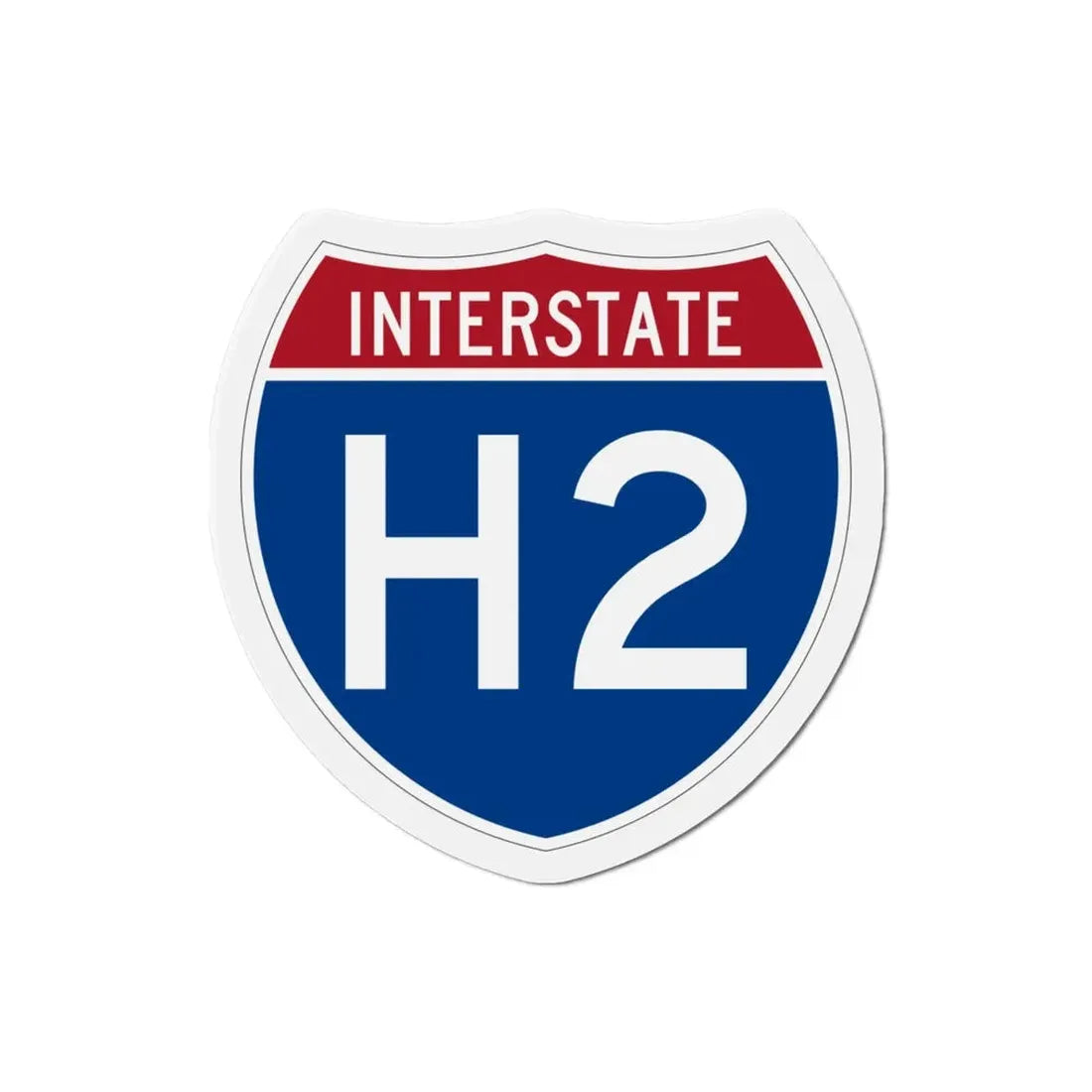Interstate H2 (U.S. Highways) Refrigerator Magnet - The Sticker Space