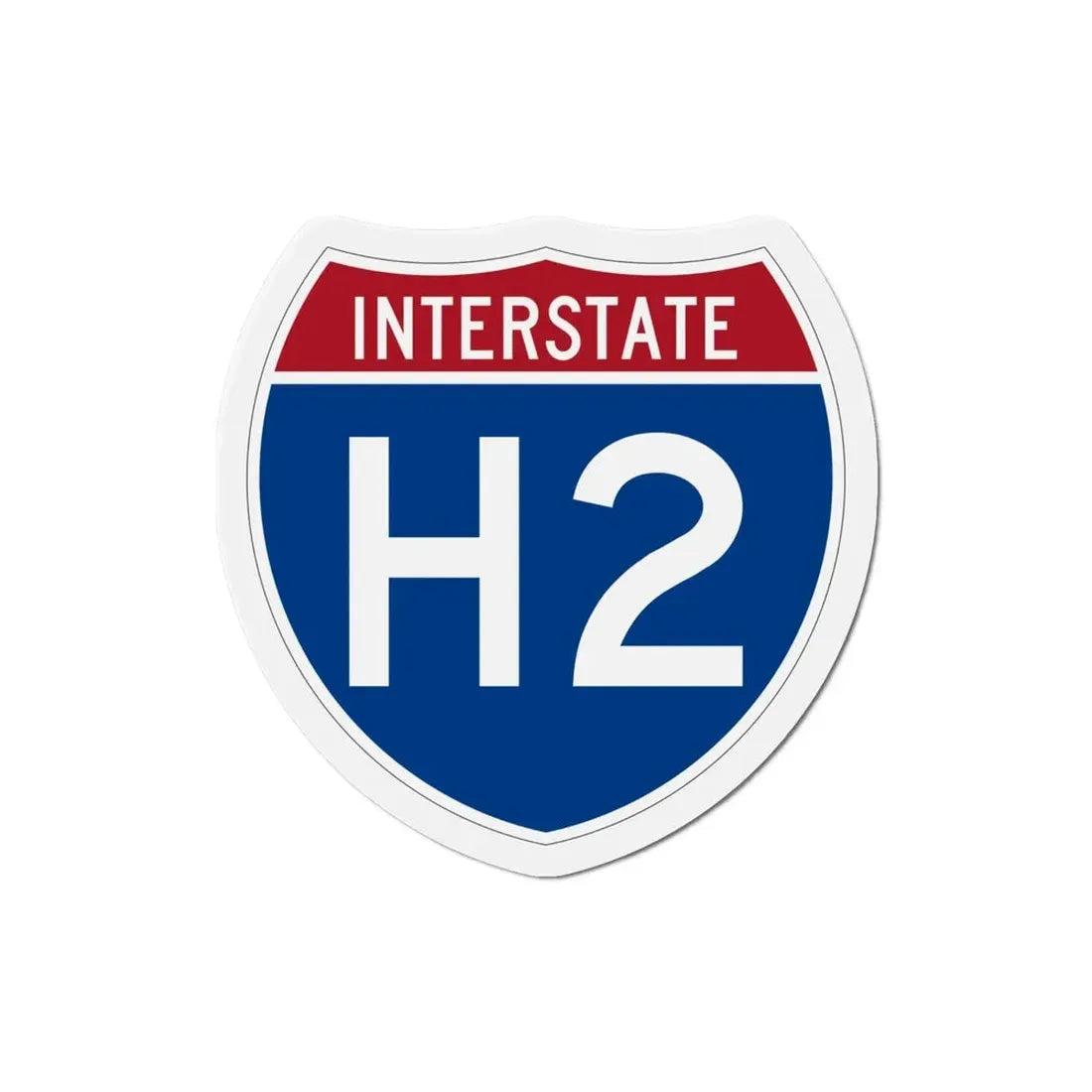 Interstate H2 (U.S. Highways) Refrigerator Magnet - The Sticker Space