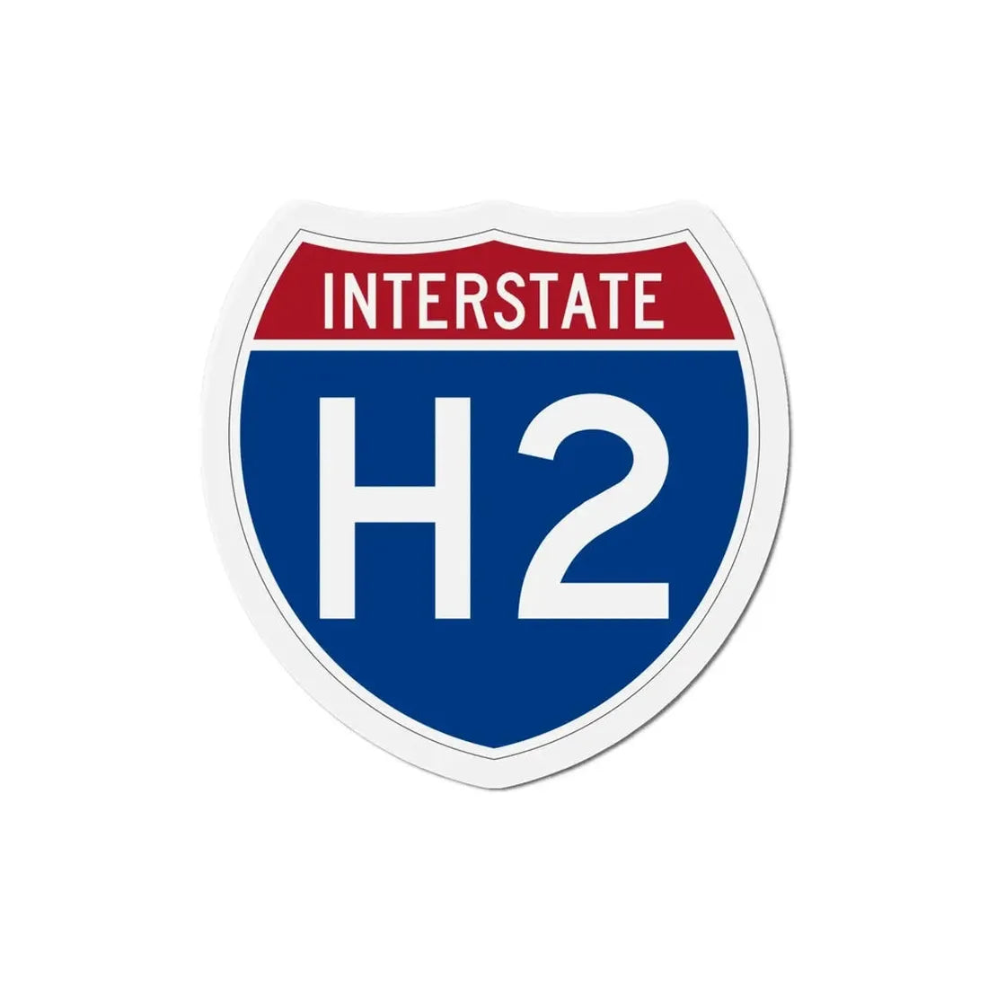 Interstate H2 (U.S. Highways) Refrigerator Magnet - The Sticker Space