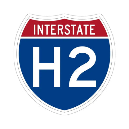 Interstate H2 (U.S. Highways) STICKER Vinyl Die-Cut Decal 3 Inch - The Sticker Space