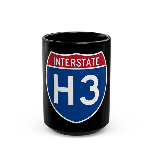 Interstate H3 (U.S. Highways) Black Coffee Mug-15oz-The Sticker Space