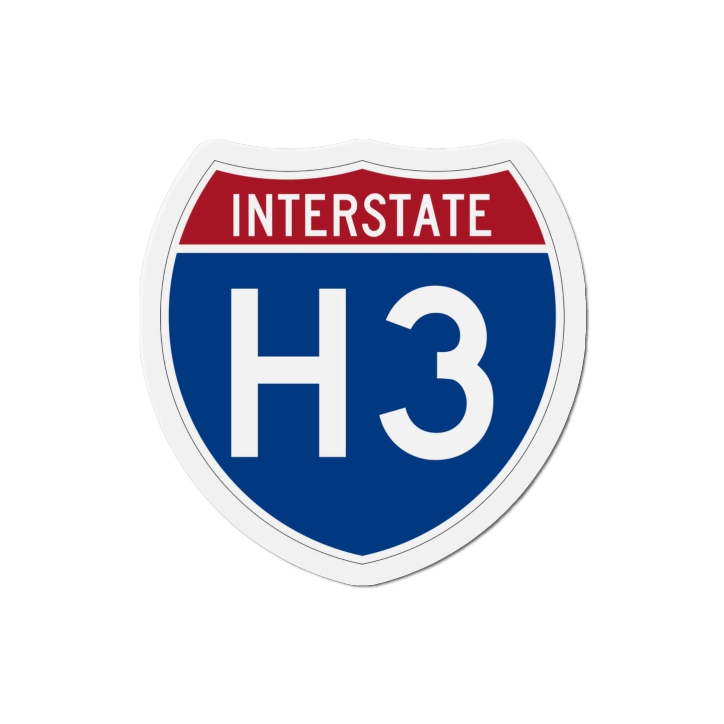 Interstate H3 (U.S. Highways) Die-Cut Magnet-3 Inch-The Sticker Space