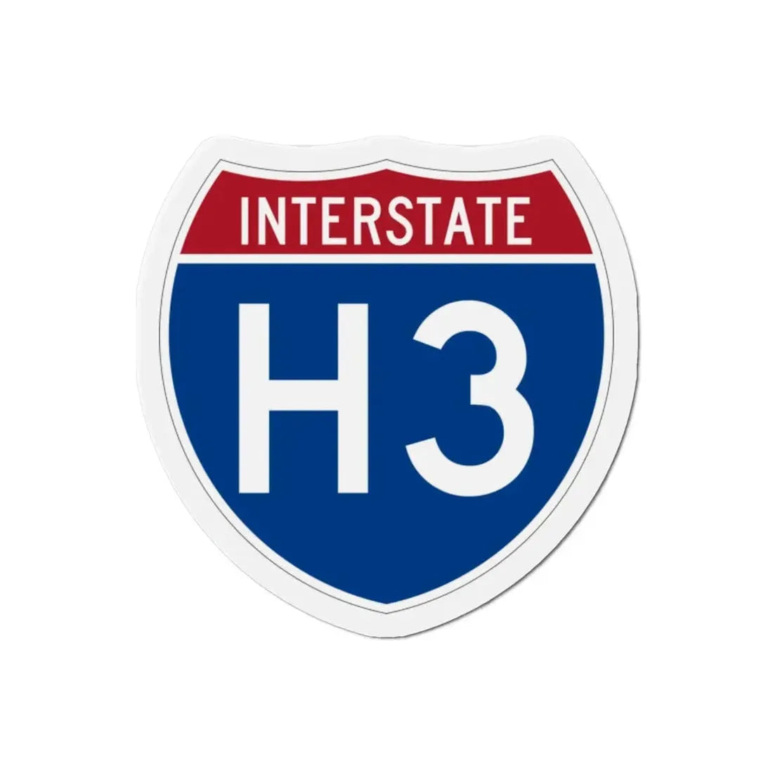 Interstate H3 (U.S. Highways) Refrigerator Magnet 2 Inch - The Sticker Space