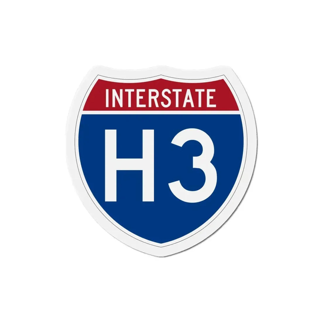 Interstate H3 (U.S. Highways) Refrigerator Magnet 5 Inch - The Sticker Space