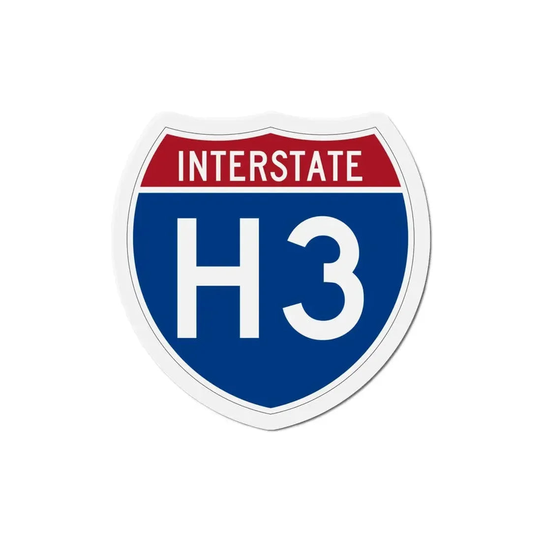 Interstate H3 (U.S. Highways) Refrigerator Magnet 6 Inch - The Sticker Space
