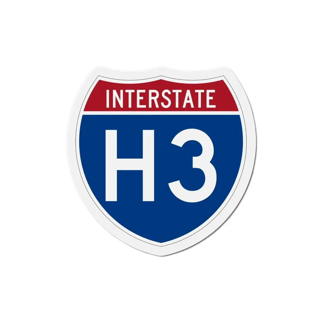 Interstate H3 (U.S. Highways) Refrigerator Magnet - The Sticker Space