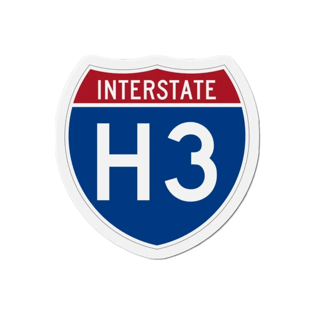 Interstate H3 (U.S. Highways) Refrigerator Magnet - The Sticker Space