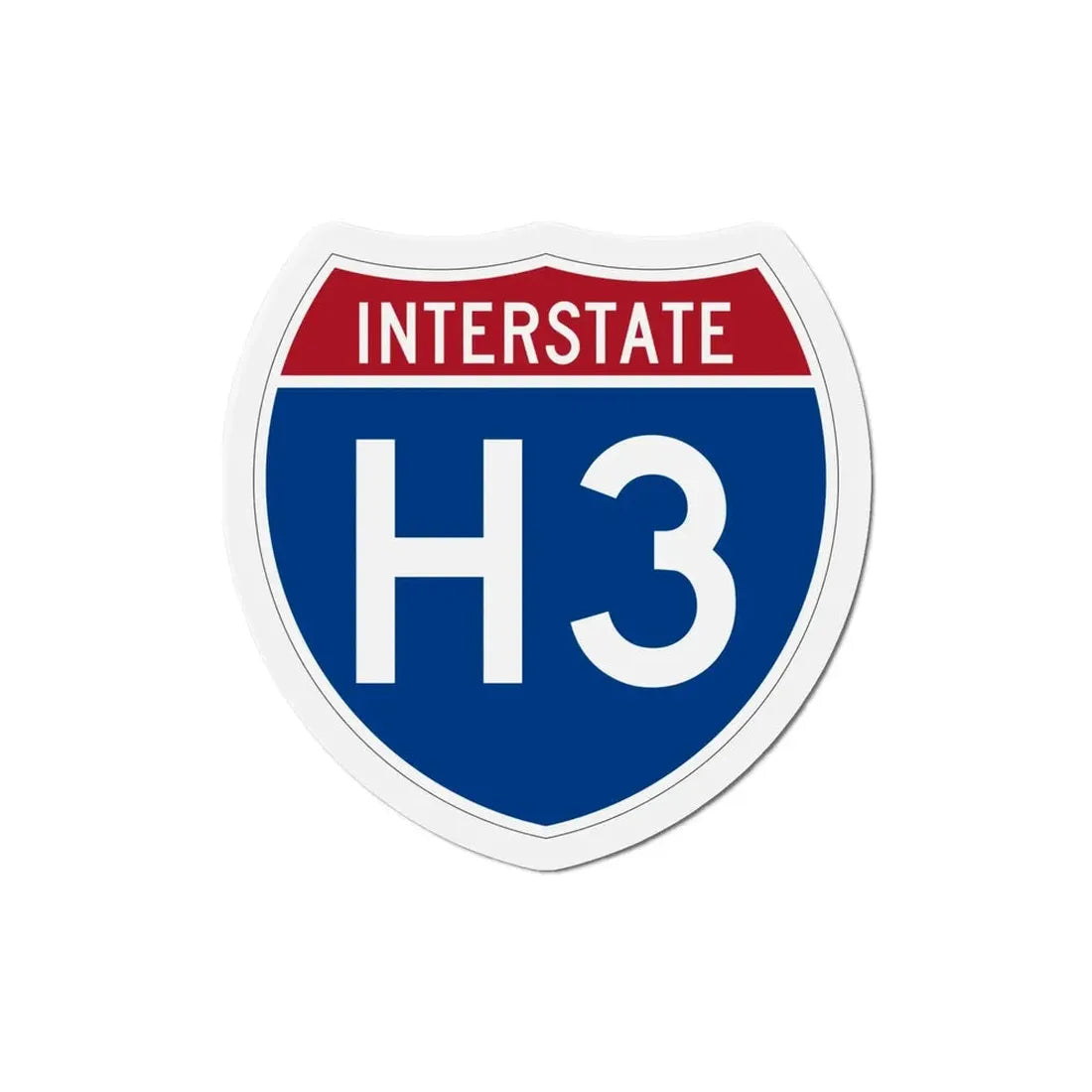 Interstate H3 (U.S. Highways) Refrigerator Magnet - The Sticker Space