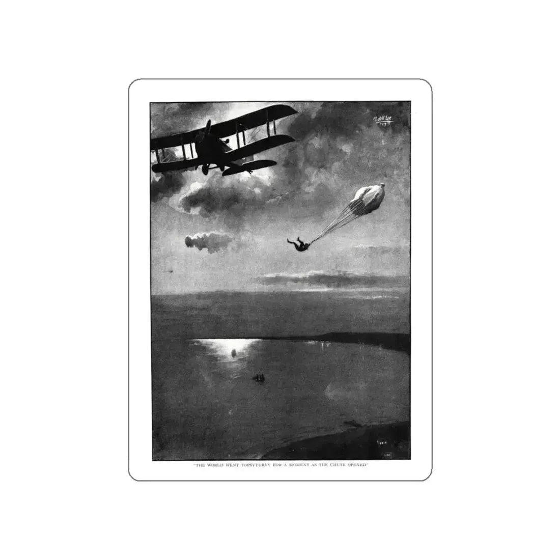 Into the Darkness, St. Nicholas magazine, September 1927 (Magazine Illustration) STICKER Vinyl Die-Cut Decal White Die-Cut 5 Inch - The Sticker Space