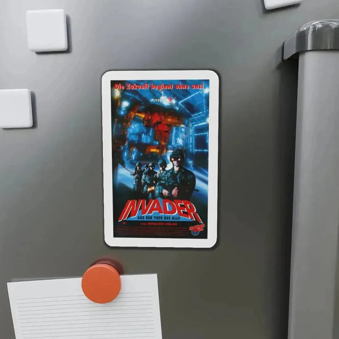 INVADER 1991 Movie Poster - Refrigerator Magnet - The Sticker Space