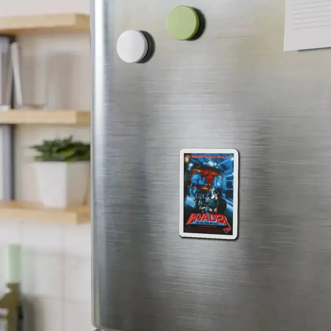 INVADER 1991 Movie Poster - Refrigerator Magnet - The Sticker Space