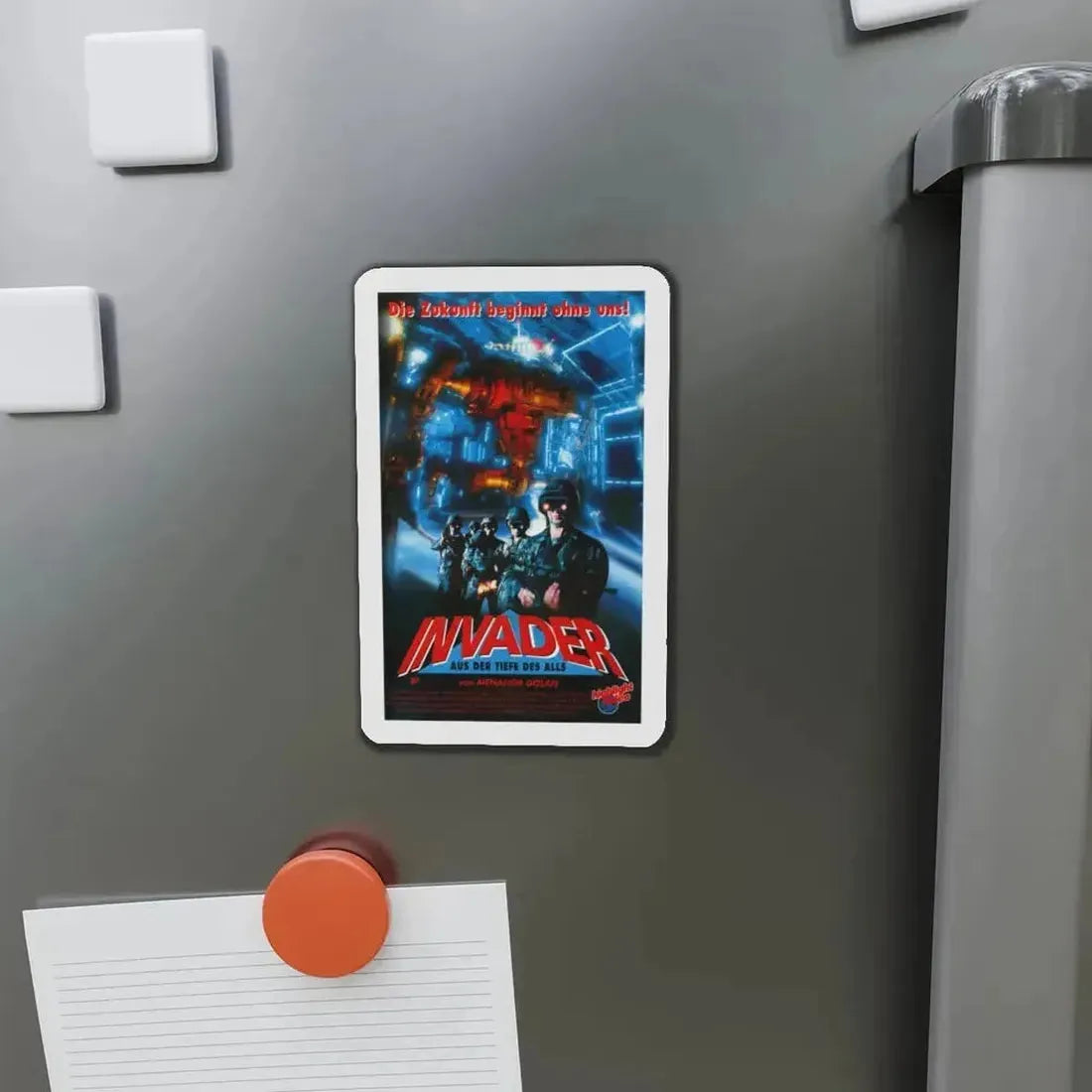 INVADER 1991 Movie Poster - Refrigerator Magnet - The Sticker Space