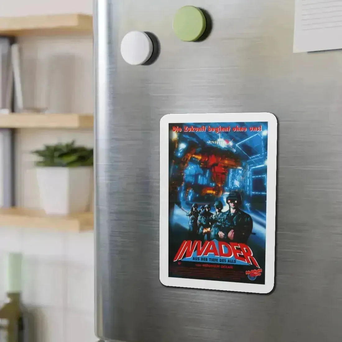 INVADER 1991 Movie Poster - Refrigerator Magnet - The Sticker Space