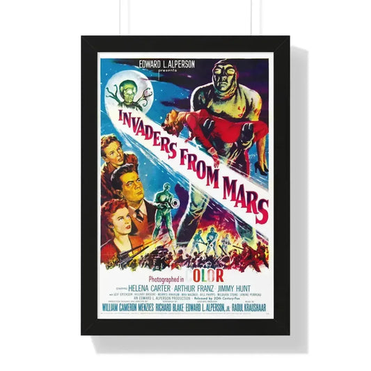 INVADERS FROM MARS 1953 - Framed Movie Poster 16″ x 24″ Black - The Sticker Space