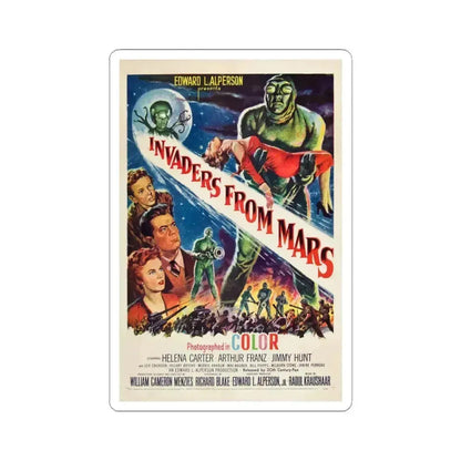 Invaders From Mars 1953 Movie Poster - STICKER Vinyl Kiss-Cut Decal 4 Inch White - The Sticker Space