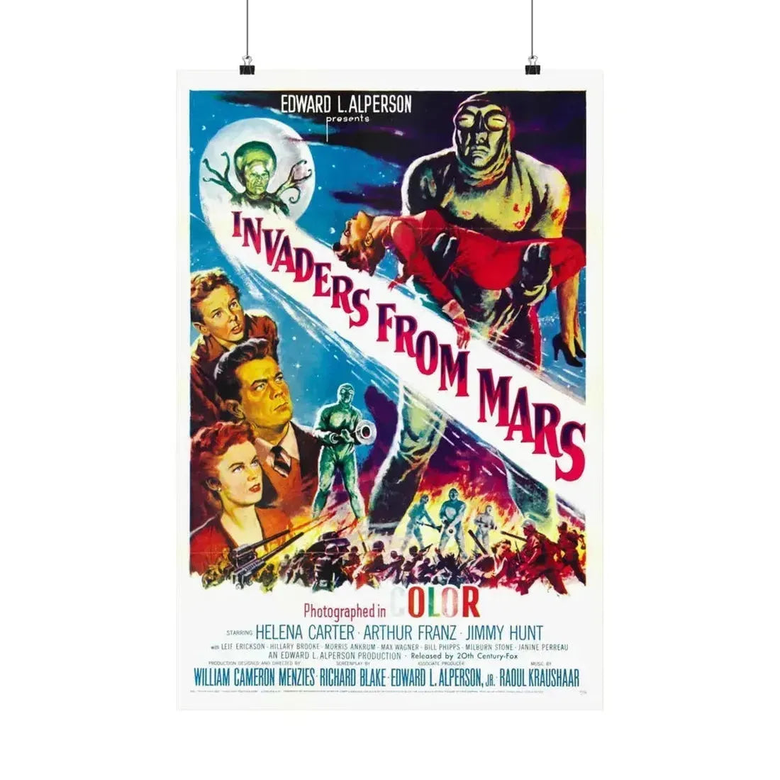 INVADERS FROM MARS 1953 - Paper Movie Poster 20″ x 30″ Matte - The Sticker Space