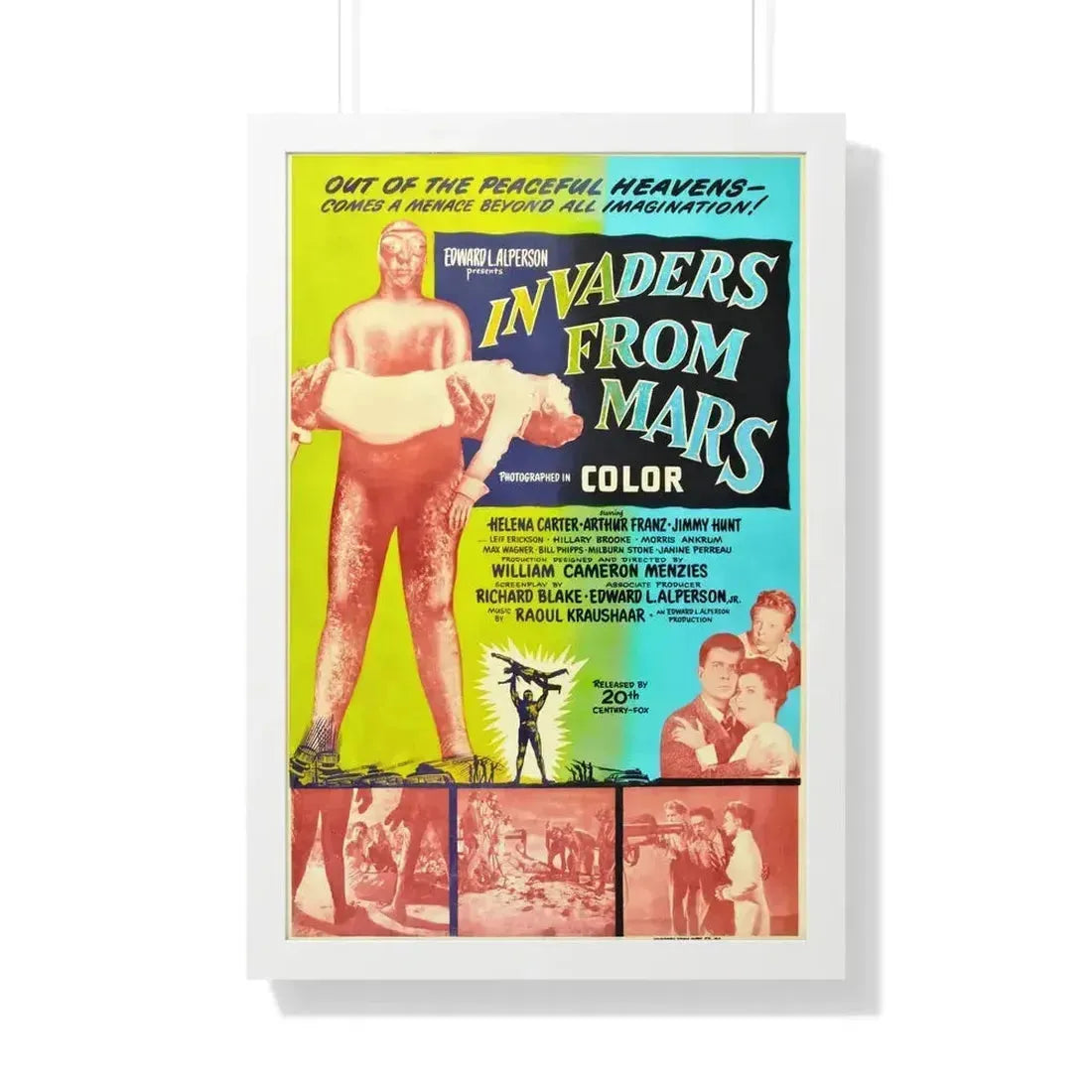 INVADERS FROM MARS (4) 1953 - Framed Movie Poster 20" x 30" White - The Sticker Space