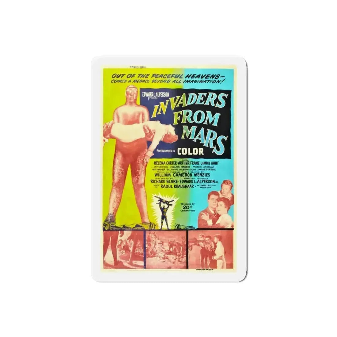 INVADERS FROM MARS (4) 1953 Movie Poster - Refrigerator Magnet 6 Inch Die-Cut - The Sticker Space