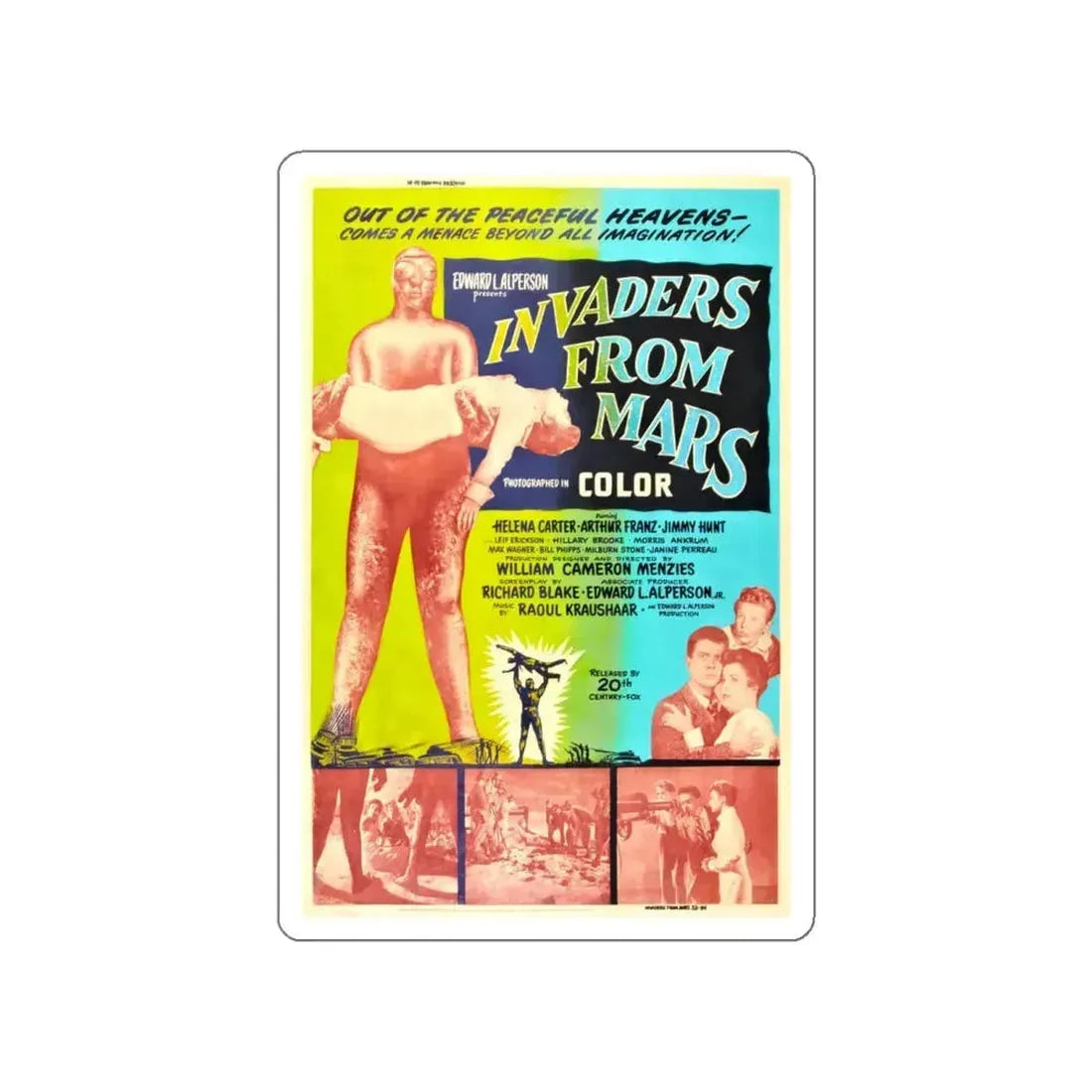 INVADERS FROM MARS (4) 1953 Movie Poster STICKER Vinyl Die-Cut Decal 6 Inch - The Sticker Space