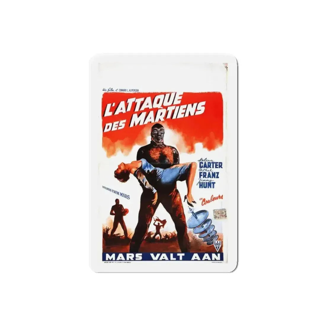 INVADERS FROM MARS (BELGIAN) 1953 Movie Poster - Refrigerator Magnet - The Sticker Space