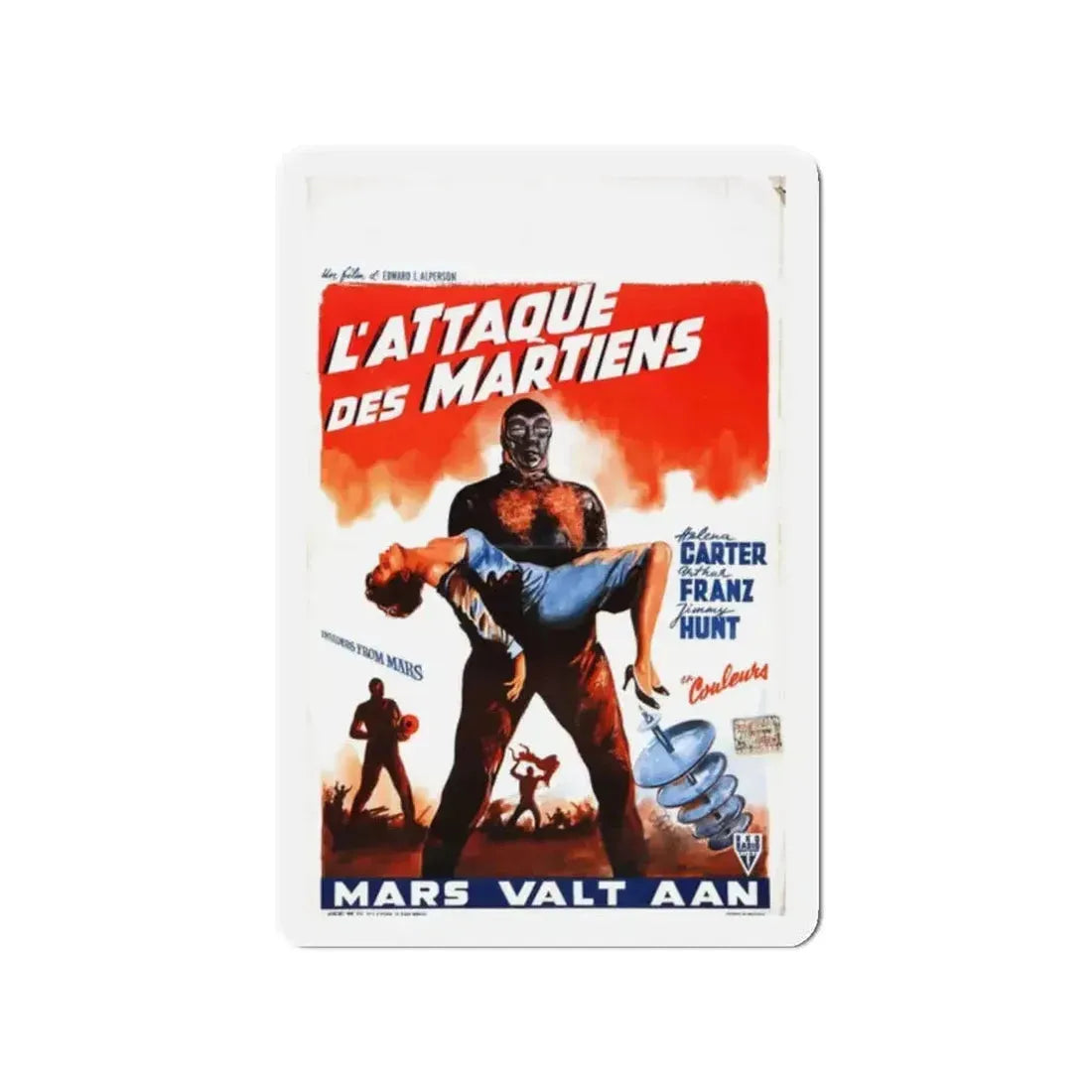 INVADERS FROM MARS (BELGIAN) 1953 Movie Poster - Refrigerator Magnet - The Sticker Space