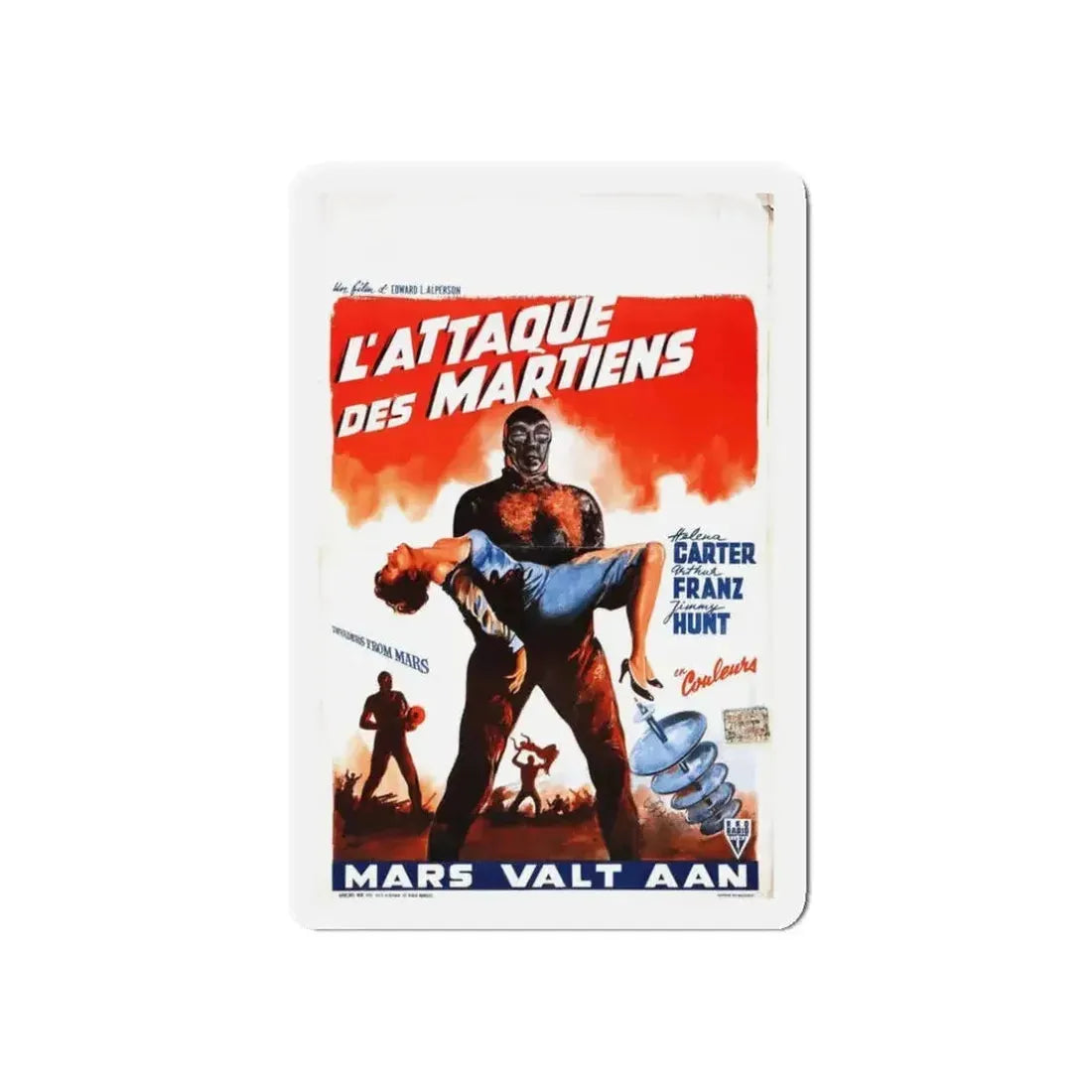 INVADERS FROM MARS (BELGIAN) 1953 Movie Poster - Refrigerator Magnet - The Sticker Space