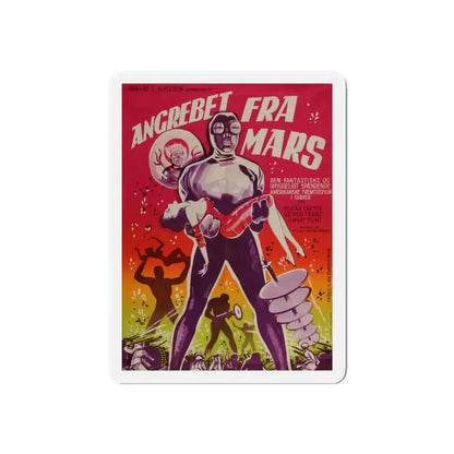 INVADERS FROM MARS (DANISH) 1953 Movie Poster - Refrigerator Magnet 4 Inch Die-Cut - The Sticker Space
