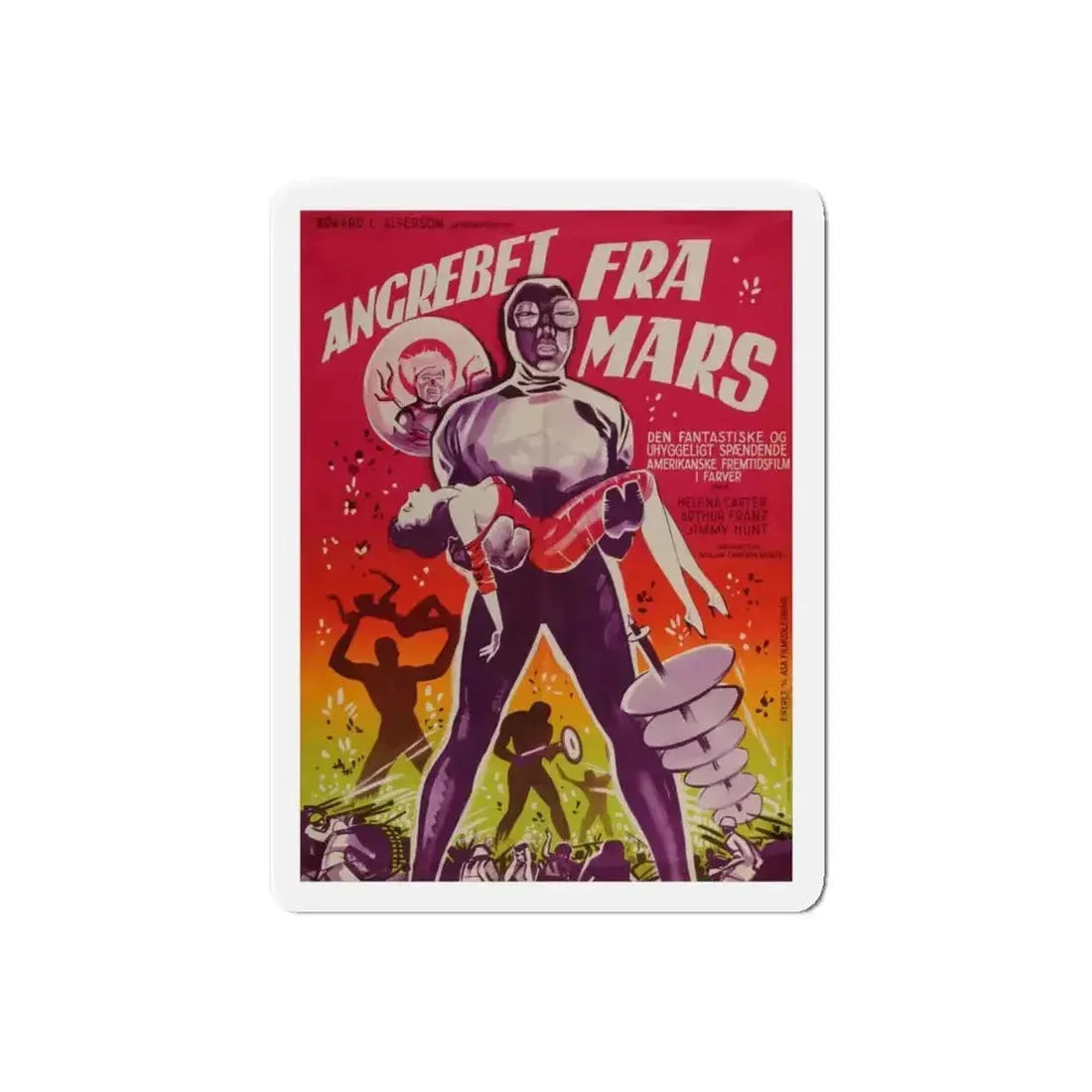INVADERS FROM MARS (DANISH) 1953 Movie Poster - Refrigerator Magnet - The Sticker Space