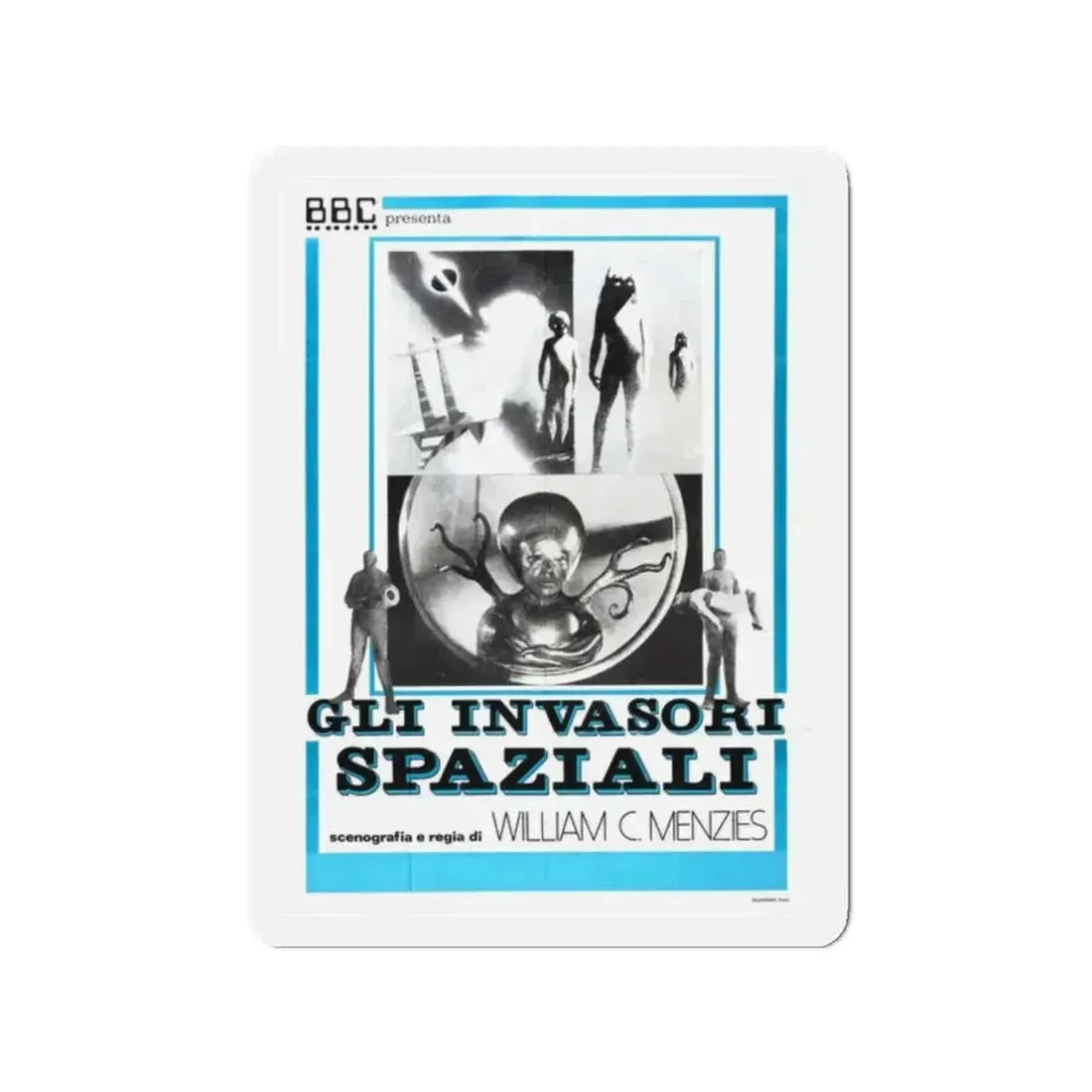 INVADERS FROM MARS (ITALIAN) 1953 Movie Poster - Refrigerator Magnet 2 Inch Die-Cut - The Sticker Space