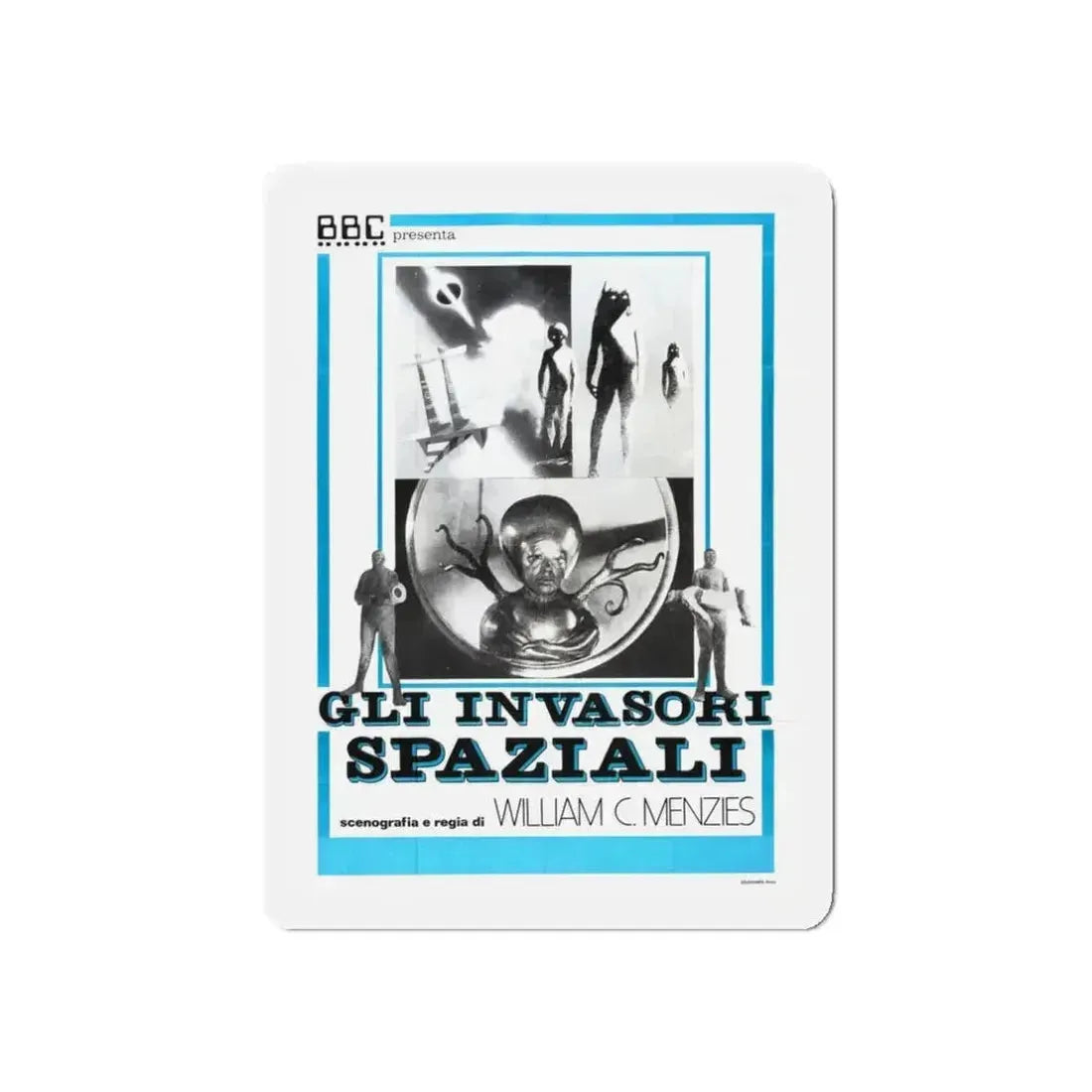 INVADERS FROM MARS (ITALIAN) 1953 Movie Poster - Refrigerator Magnet 3 Inch Die-Cut - The Sticker Space