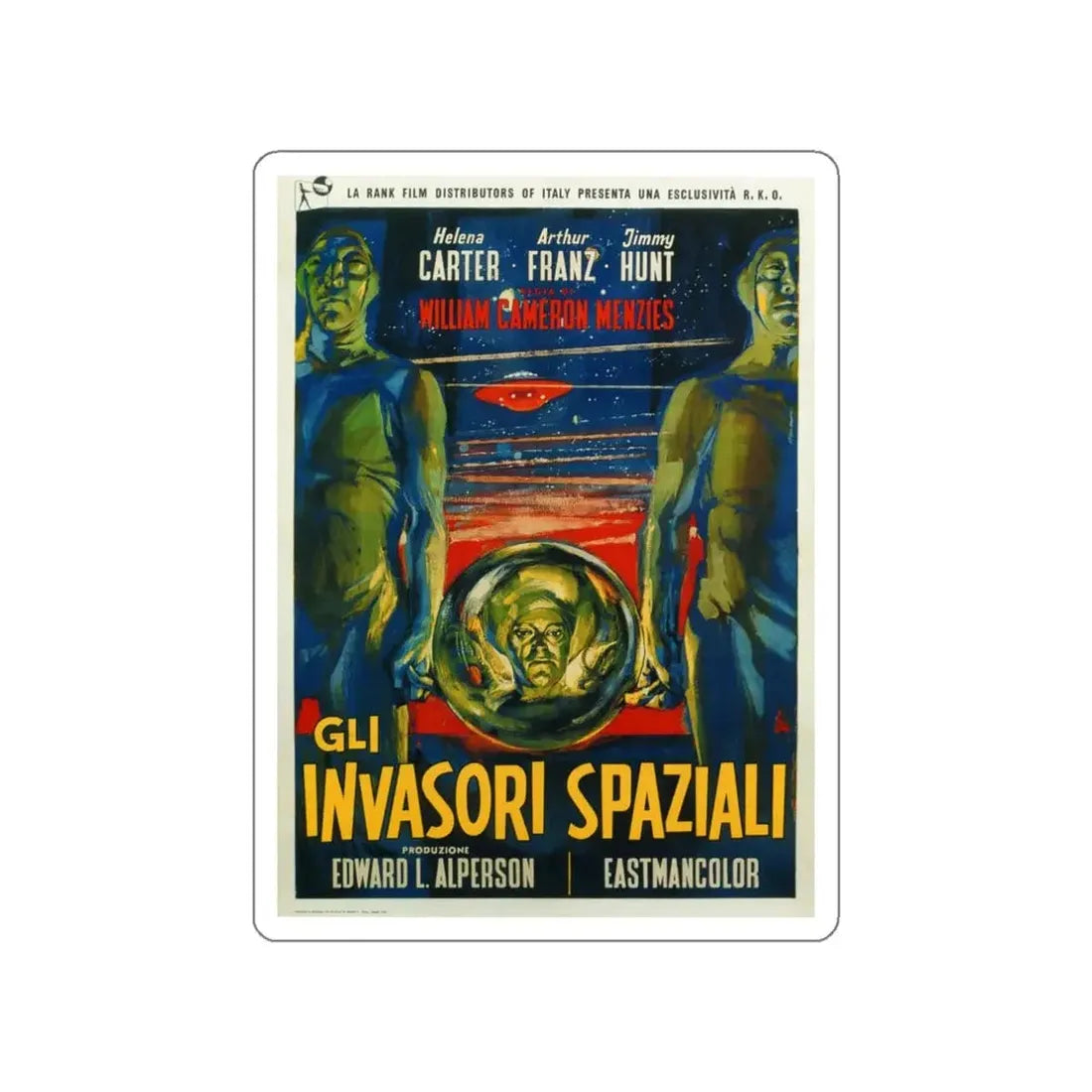 INVADERS FROM MARS (ITALIAN 2) 1953 Movie Poster STICKER Vinyl Die-Cut Decal - The Sticker Space