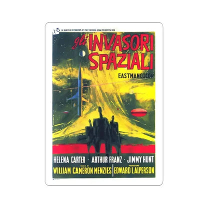 INVADERS FROM MARS (ITALIAN 3) 1953 Movie Poster - STICKER Vinyl Kiss-Cut Decal 4 Inch White - The Sticker Space