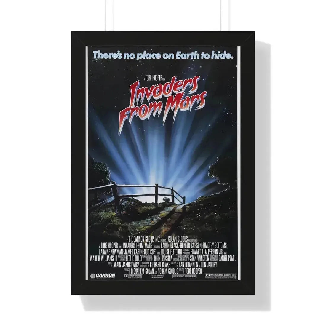 INVADERS FROM MARS (REMAKE) 1986 - Framed Movie Poster 16″ x 24″ Black - The Sticker Space