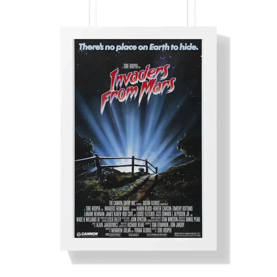 INVADERS FROM MARS (REMAKE) 1986 - Framed Movie Poster 16″ x 24″ White - The Sticker Space