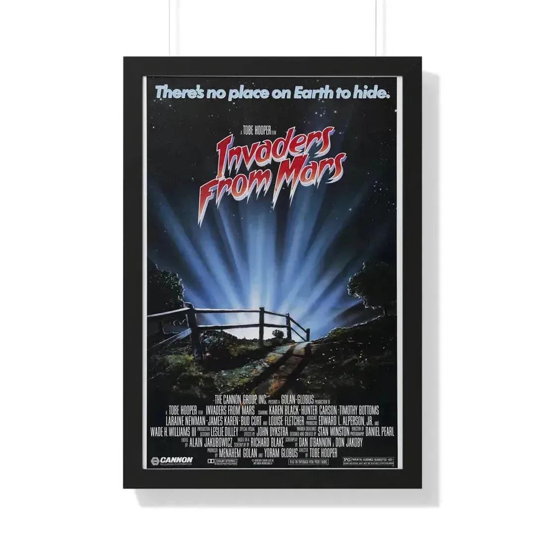 INVADERS FROM MARS (REMAKE) 1986 - Framed Movie Poster 20" x 30" Black - The Sticker Space