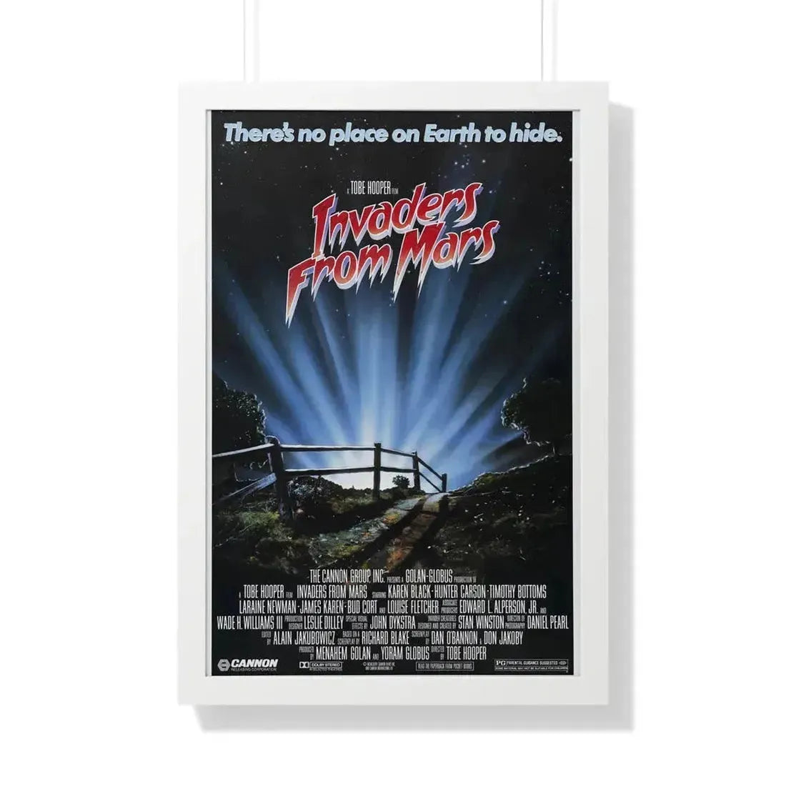 INVADERS FROM MARS (REMAKE) 1986 - Framed Movie Poster 20" x 30" White - The Sticker Space