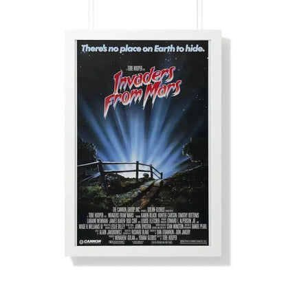 INVADERS FROM MARS (REMAKE) 1986 - Framed Movie Poster 20" x 30" White - The Sticker Space