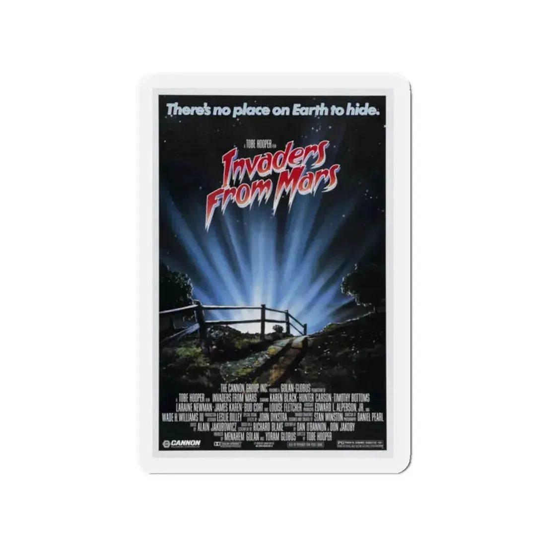 INVADERS FROM MARS (REMAKE) 1986 Movie Poster - Refrigerator Magnet 2 Inch Die-Cut - The Sticker Space